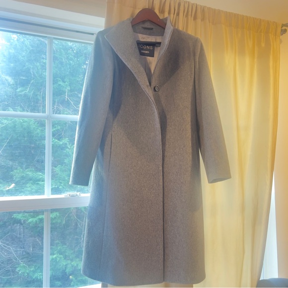 Cinzia Rocca Heathered Virgin Wool Blend Coat - Picture 5 of 5